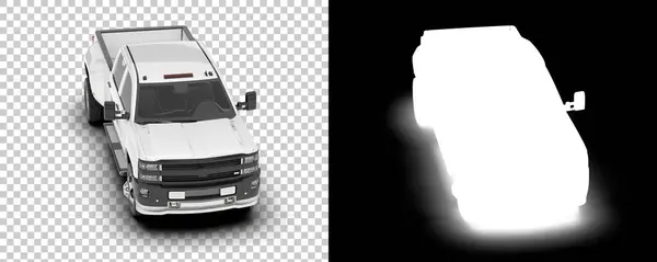 Ασπρόμαυρη Απεικόνιση Του Pickup Φορτηγών — Φωτογραφία Αρχείου