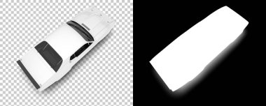 Race car isolated on background with mask. 3d rendering - illustration