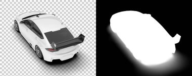 sport car isolated on background. 3d rendering - illustration