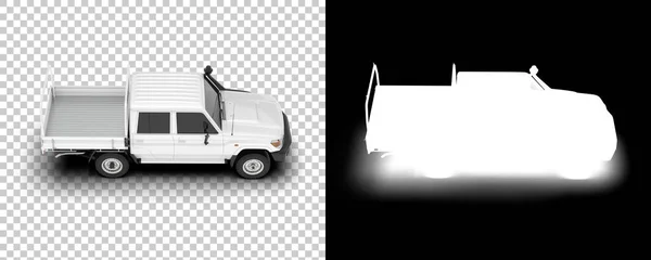 Ασπρόμαυρη Απεικόνιση Του Pickup Φορτηγών — Φωτογραφία Αρχείου