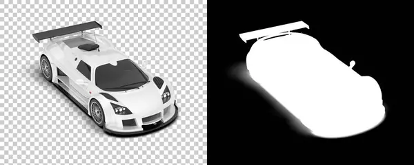 Race Car Isolated Background Mask Rendering Illustration — Foto de Stock