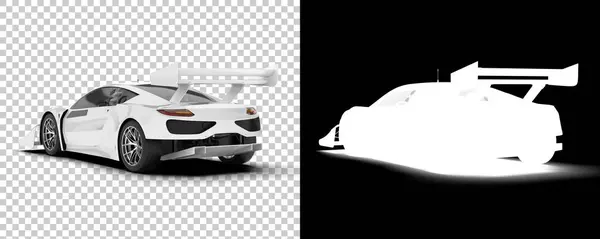 Race Car Isolated Background Mask Rendering Illustration — Stock fotografie