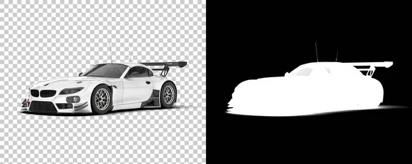 Race Car Isolated Background Mask Rendering Illustration — Stok fotoğraf