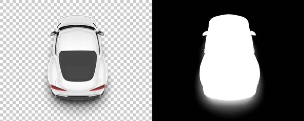 Modern Car Isolated Background Mask Rendering Illustration — Foto de Stock