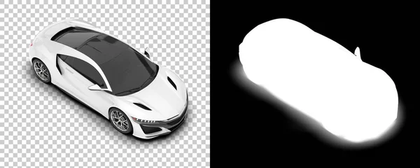 Sport Car Isolated Background Mask Rendering Illustration — 图库照片