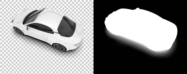 Sport Car Isolated Background Mask Rendering Illustration — стокове фото