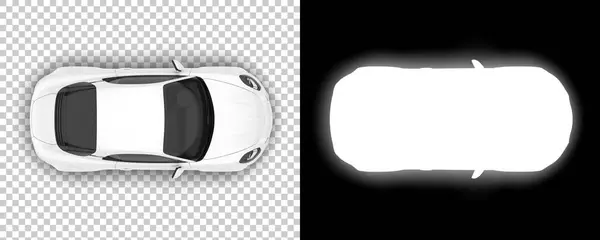 Sport Car Isolated Background Mask Rendering Illustration — 图库照片