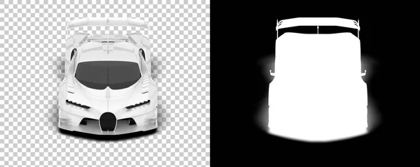 現代の車の背景にマスクで隔離された 3Dレンダリング イラスト — ストック写真