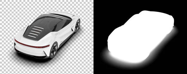Modern Car Isolated Background Mask Rendering Illustration — 스톡 사진