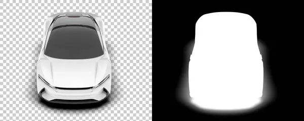 Modern Car Isolated Background Mask Rendering Illustration — Photo