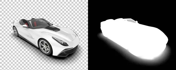 Modern Car Isolated Background Mask Rendering Illustration — 스톡 사진