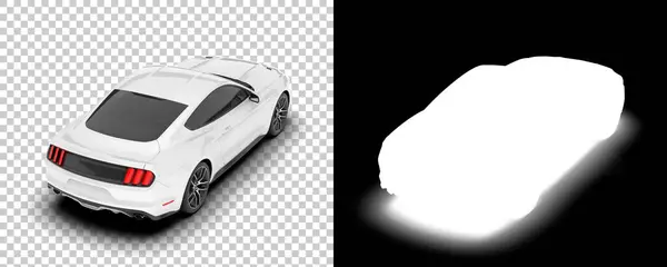 Sport Car Isolated Background Rendering Illustration — Stok fotoğraf