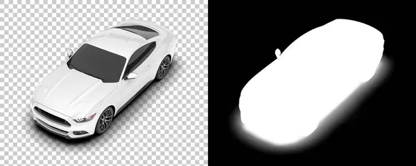 跑车与背景隔离 3D渲染 — 图库照片