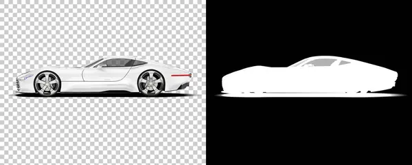 Illustration Noir Blanc Voiture Sport — Photo