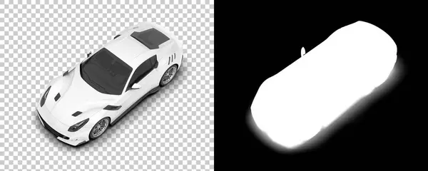 Чорно Біла Ілюстрація Спортивного Автомобіля — стокове фото