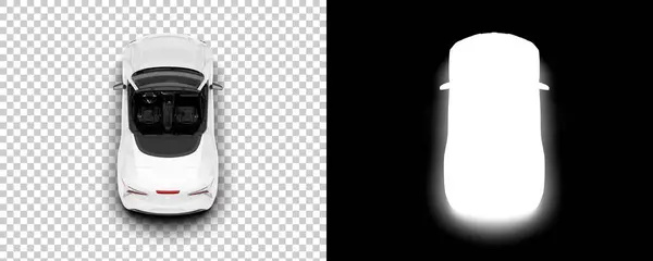 スポーツカーの黒と白のイラスト — ストック写真