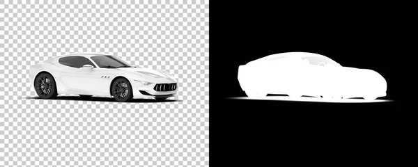 スポーツカーの黒と白のイラスト — ストック写真