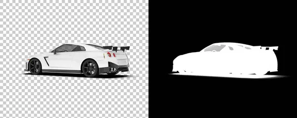 Чорно Біла Ілюстрація Спортивного Автомобіля — стокове фото