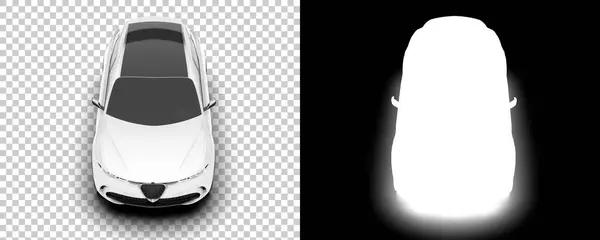Modern Car Suv Isolated Background Mask Rendering Illustration — Stock fotografie