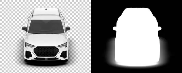 Modern Car Suv Isolated Background Mask Rendering Illustration — Stockfoto