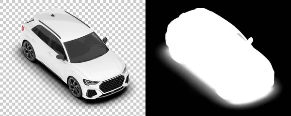 Modern Car Suv Isolated Background Mask Rendering Illustration — стокове фото