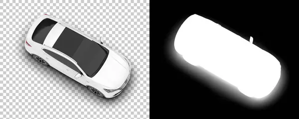 Modern Car Suv Isolated Background Mask Rendering Illustration —  Fotos de Stock