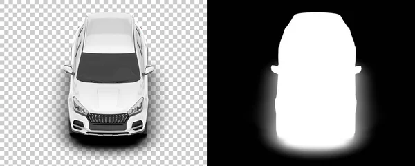 Modern Car Suv Isolated Background Mask Rendering Illustration — Foto de Stock