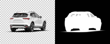 SUV car car isolated on background with mask. 3d rendering - illustration