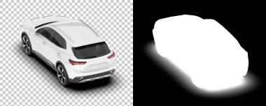 SUV car car isolated on background with mask. 3d rendering - illustration