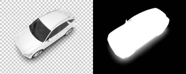 SUV car car isolated on background with mask. 3d rendering - illustration