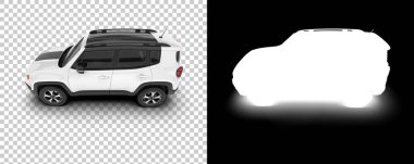 SUV car car isolated on background with mask. 3d rendering - illustration 