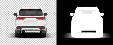 SUV car car isolated on background with mask. 3d rendering - illustration 