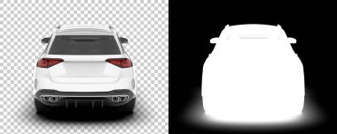 SUV car car isolated on background with mask. 3d rendering - illustration 