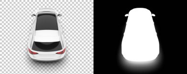 SUV car car isolated on background with mask. 3d rendering - illustration 