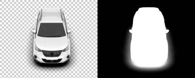 SUV car car isolated on background with mask. 3d rendering - illustration 