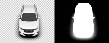 SUV car car isolated on background with mask. 3d rendering - illustration 