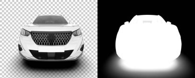 SUV car car isolated on background with mask. 3d rendering - illustration 