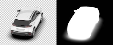 SUV car car isolated on background with mask. 3d rendering - illustration 