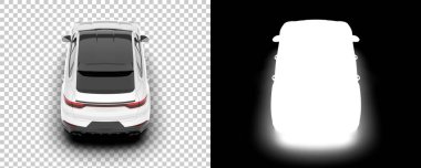 SUV car car isolated on background with mask. 3d rendering - illustration 