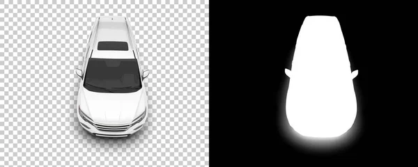 Modern Car Suv Isolated Background Mask Rendering Illustration — 스톡 사진