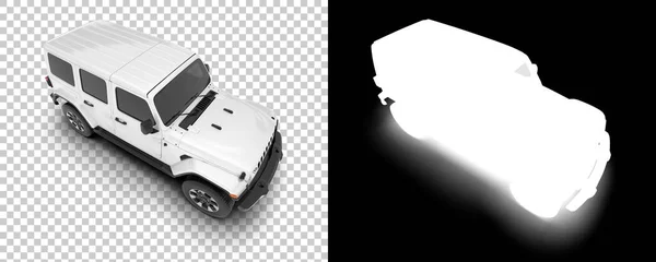 Modern Car Suv Isolated Background Mask Rendering Illustration — стоковое фото