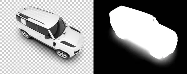 Modern Car Suv Isolated Background Mask Rendering Illustration — 图库照片