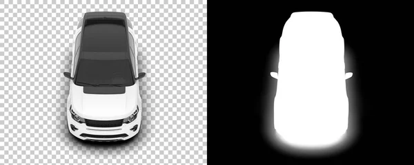 Modern Car Suv Isolated Background Mask Rendering Illustration — Fotografia de Stock