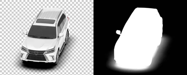 Modern Car Suv Isolated Background Mask Rendering Illustration — ストック写真