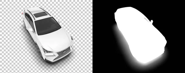 Modern Car Suv Isolated Background Mask Rendering Illustration — Stockfoto
