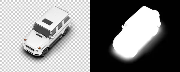 Modern Car Suv Isolated Background Mask Rendering Illustration — 스톡 사진