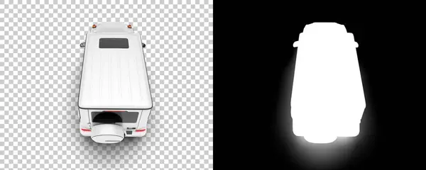Modern Car Suv Isolated Background Mask Rendering Illustration — стокове фото