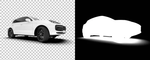 Suv Car Car Isolated Background Mask Rendering Illustration — Φωτογραφία Αρχείου