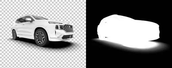 Suv Car Car Isolated Background Mask Rendering Illustration — Foto Stock