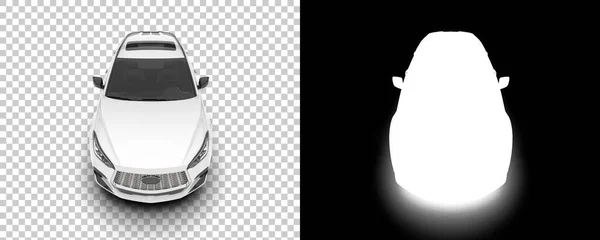 Suv Car Car Isolated Background Mask Rendering Illustration – stockfoto